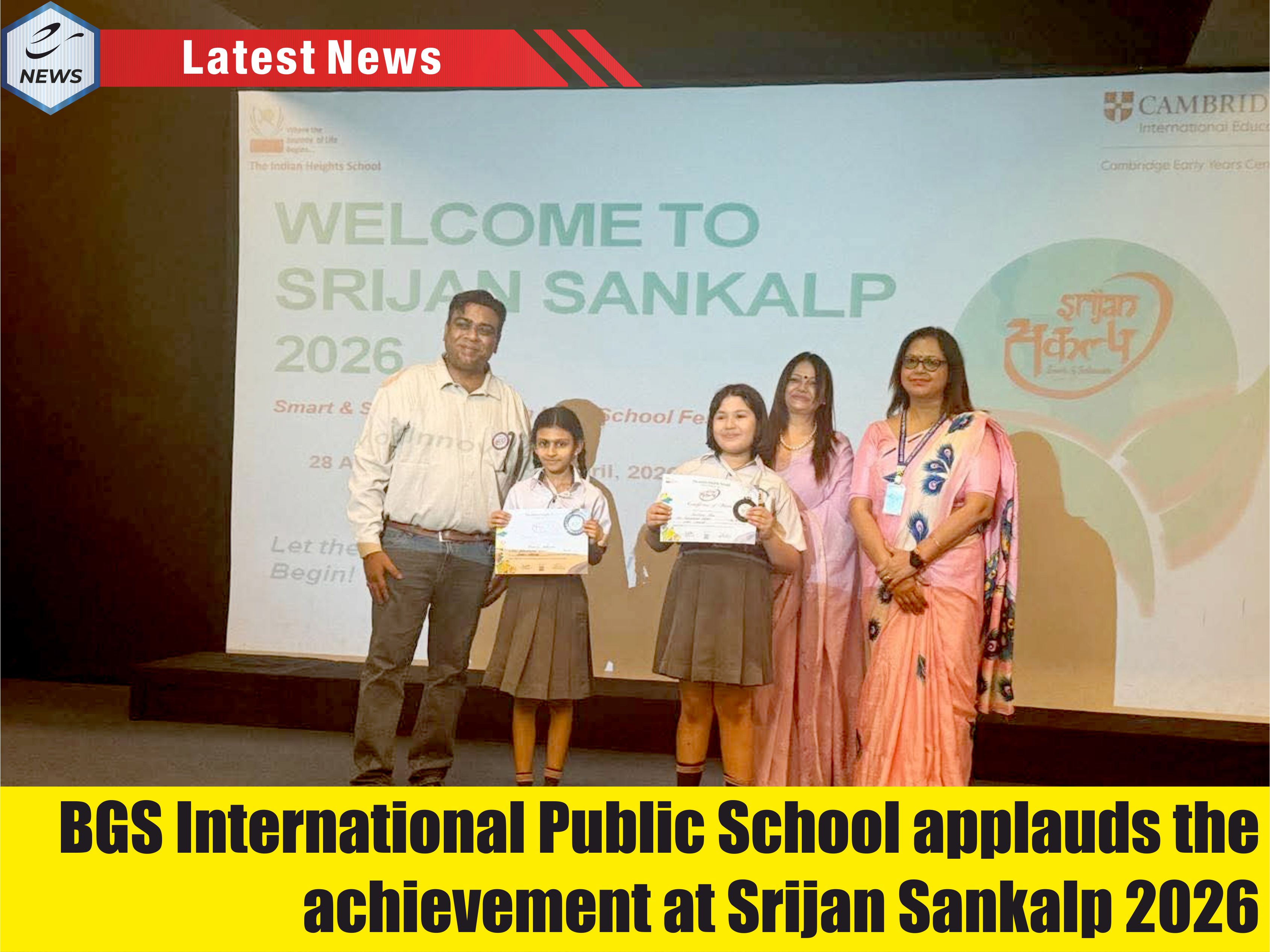 BGS International Public School applauds the achievement at Srijan Sankalp 2026 