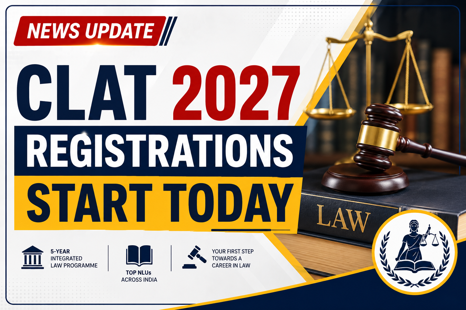 CLAT 2027 registrations start today