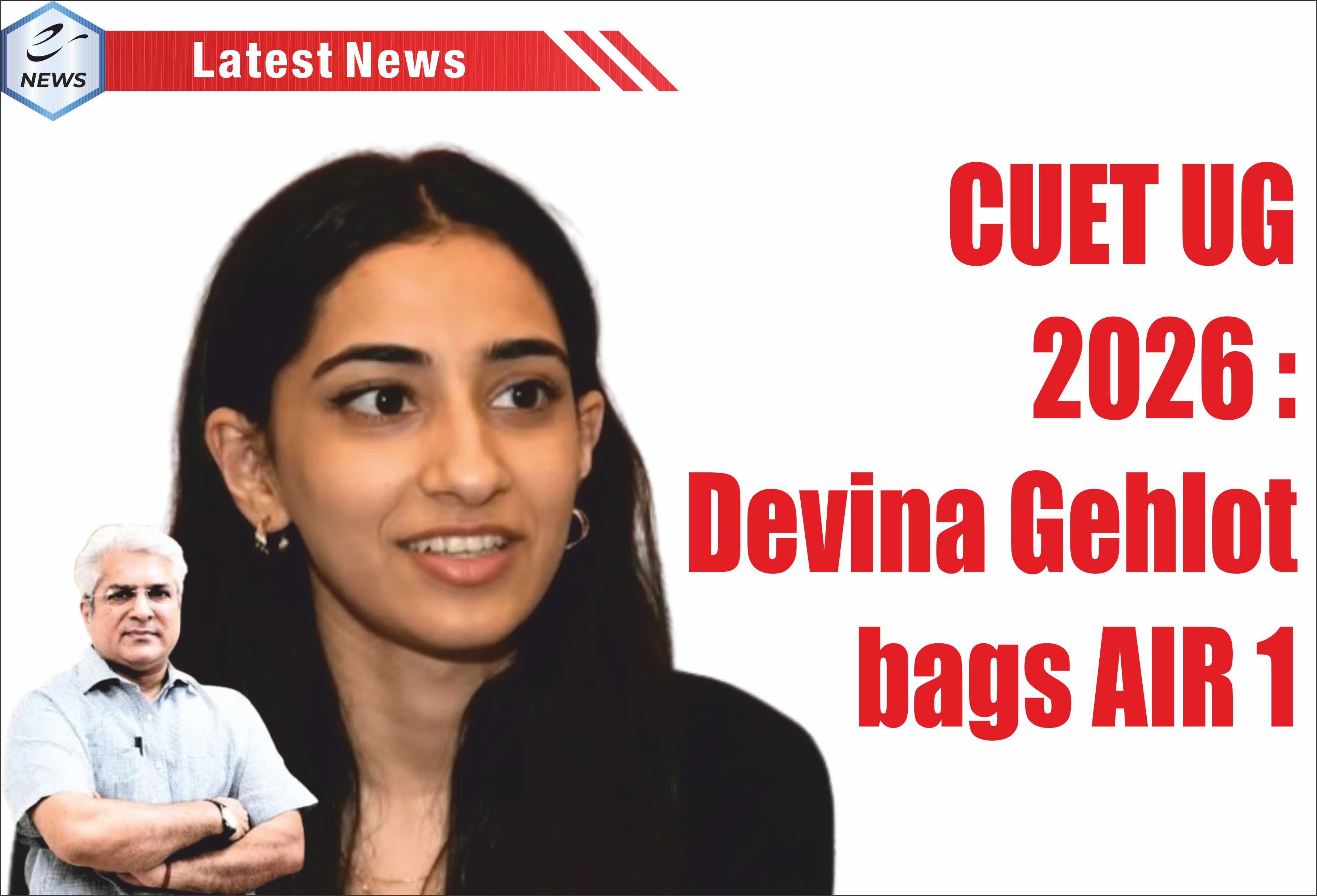 CUET UG 2026: Devina Gehlot bags AIR 1