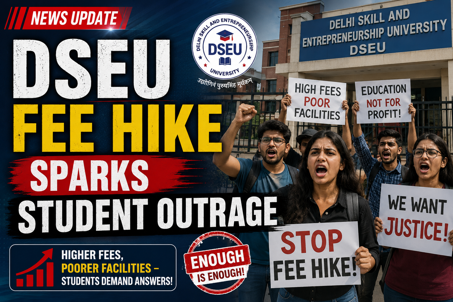 DSEU Fee Hike Sparks Student Outrage