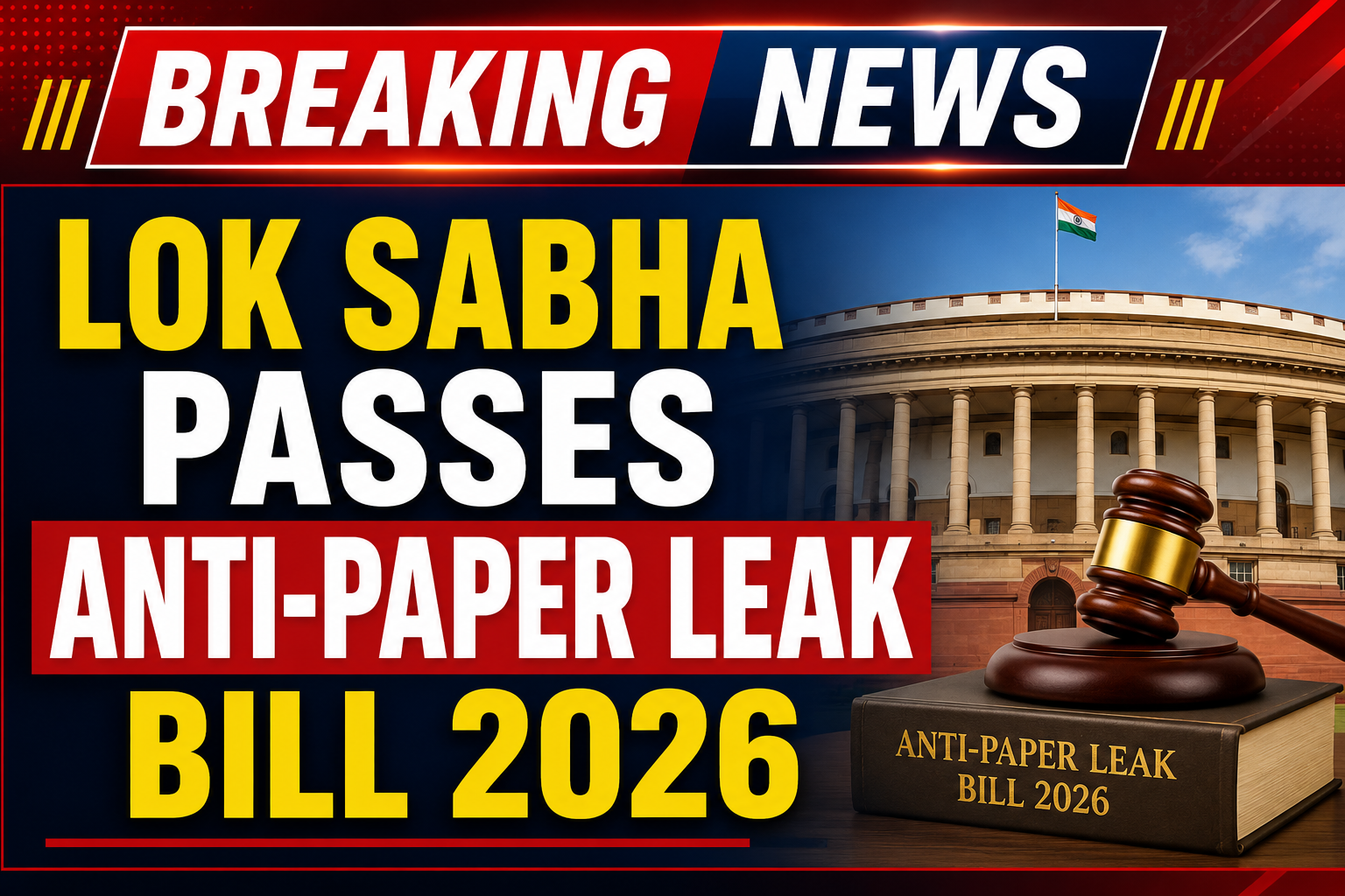 Lok Sabha Passes Anti-Paper Leak Bill 2026