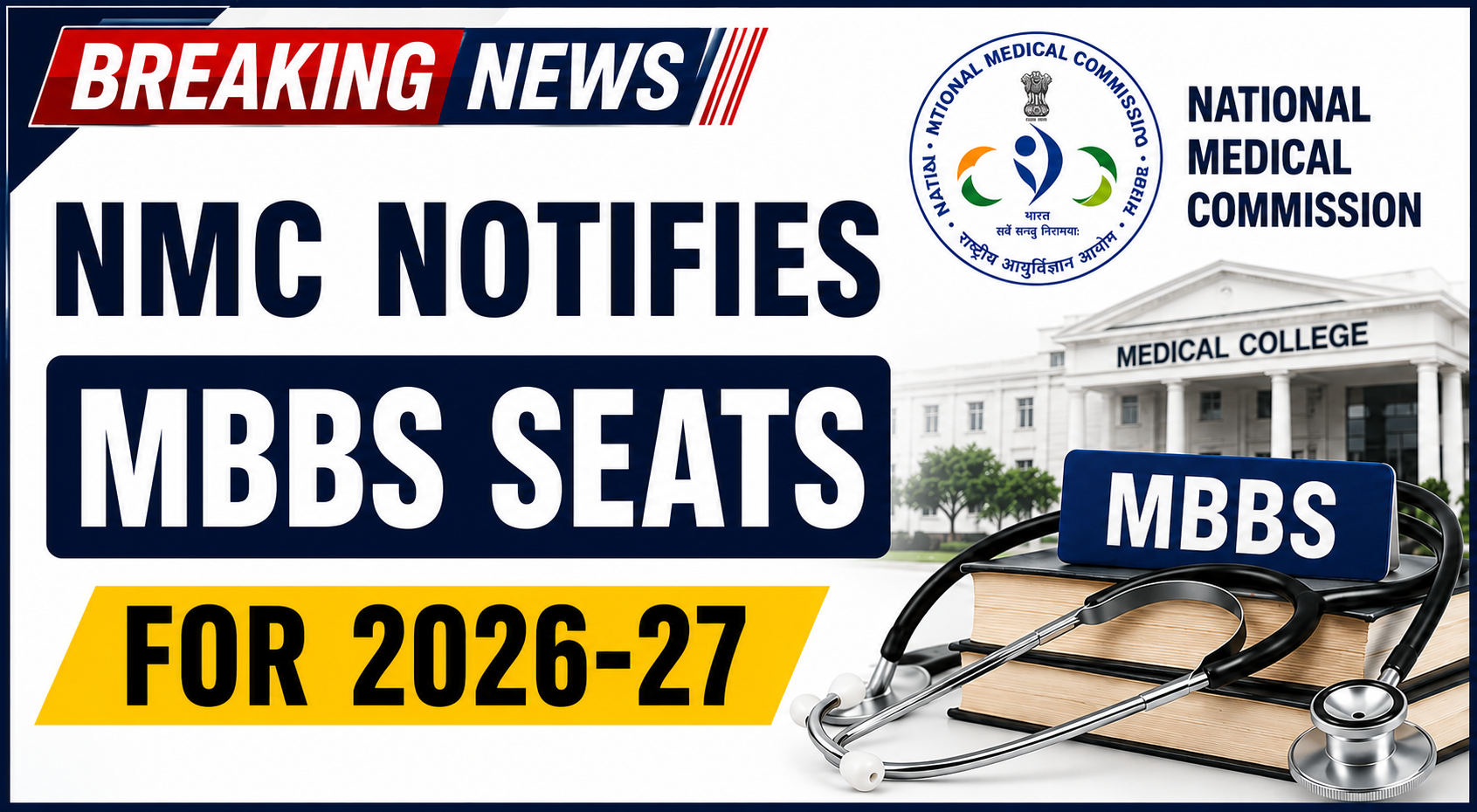 NMC notifies MBBS seats for 2026-27