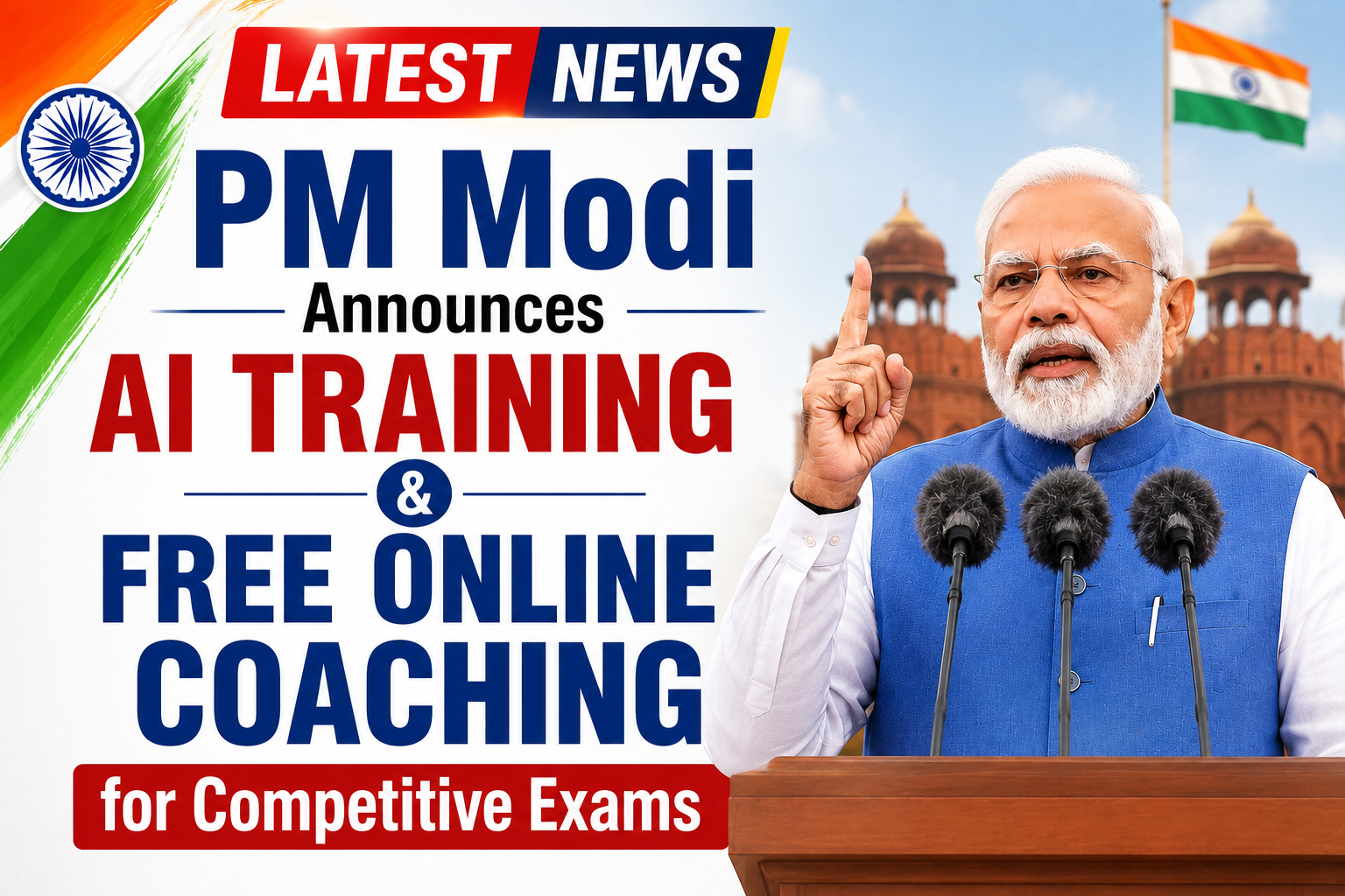 PM Modi Announces AI Training & Free Online Coach…
