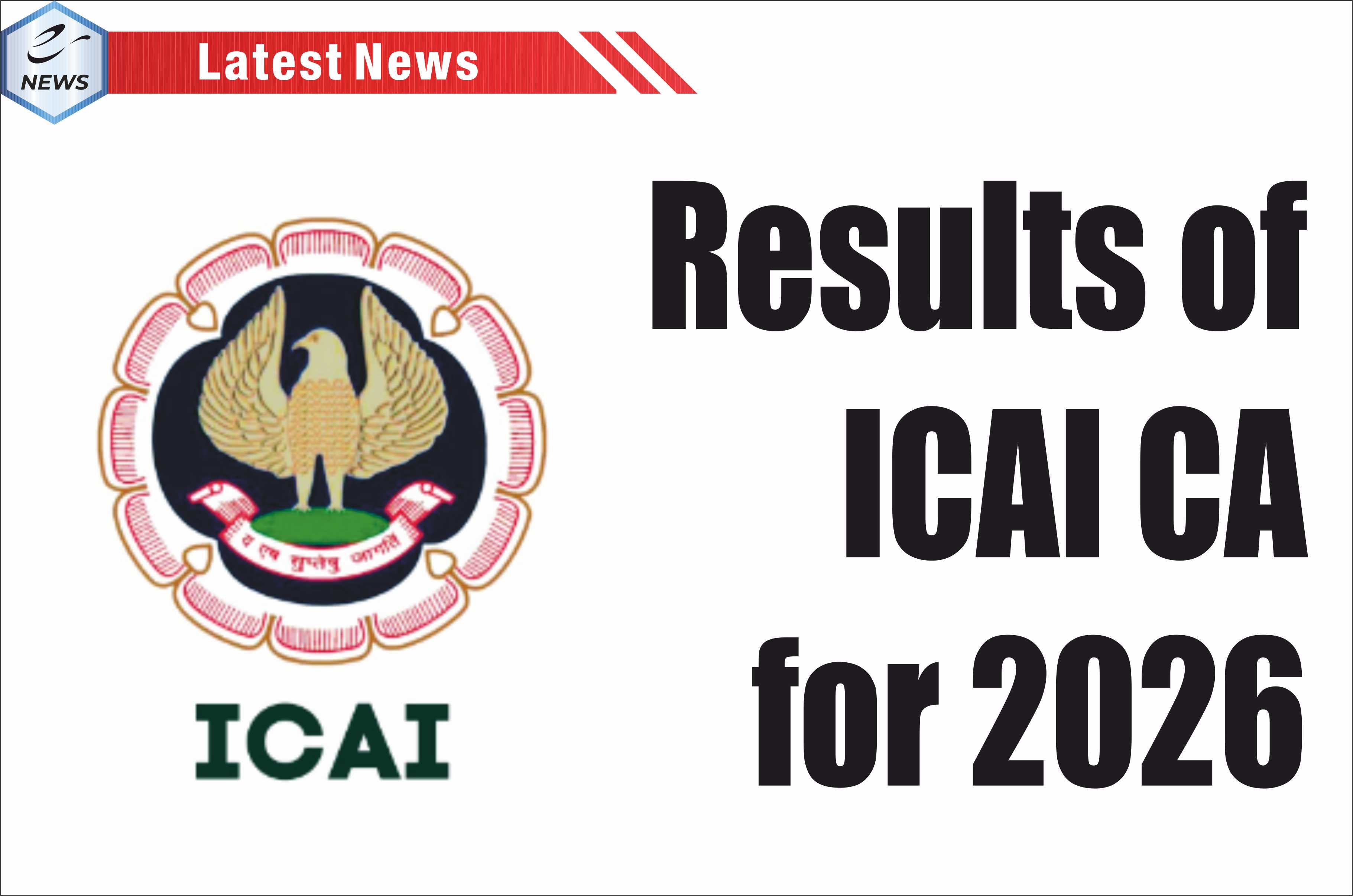 Results of ICAI CA for 2026