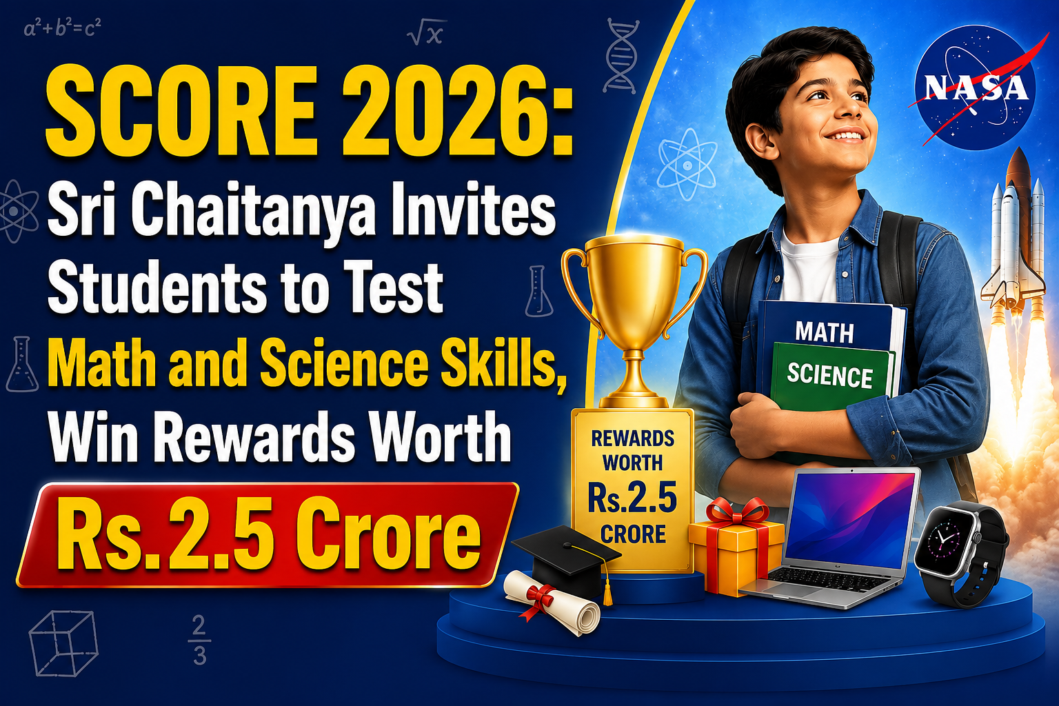 SCORE 2026: Sri Chaitanya Invites Students to Test Math and Science Skills